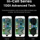 TW INCELL LCD για iPhone 8 Plus, camera-sensor ring, earmesh, λευκή