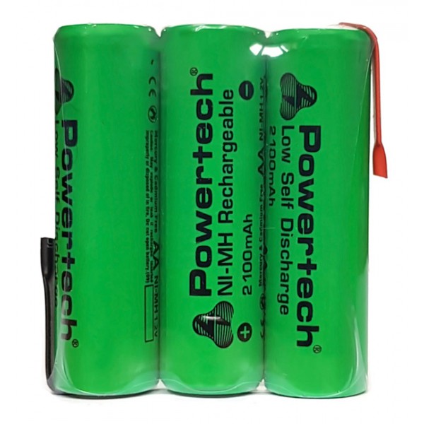 POWERTECH επαναφορτιζόμενη μπαταρία PT-793 2100mAh, AΑ HR6, 3τμχ - Μπαταρίες Επαναφορτιζόμενες