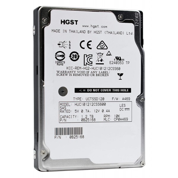 HGST used SAS HDD HUC101212CSS600, 1.2TB, 10K RPM, 6Gb/s, 2.5" - Used Server HDD