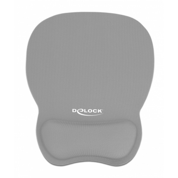 DELOCK Mousepad 12698 με στήριγμα καρπού, 245x206 mm, γκρι - Σύγκριση Προϊόντων