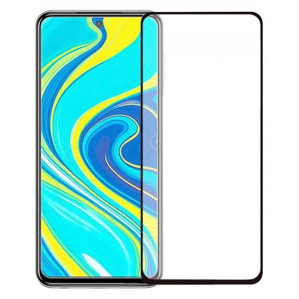 POWERTECH Tempered Glass 5D, full glue, Xiaomi Redmi Note 9 Pro, μαύρο - Tempered Glass