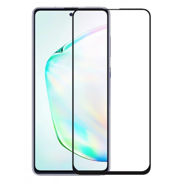 POWERTECH Tempered Glass 5D, full glue, για Samsung Note 10 Lite, μαύρο - Tempered Glass