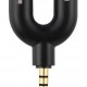 POWERTECH αντάπτορας 3.5mm σε 2x 3.5mm CAB-J043, μαύρο