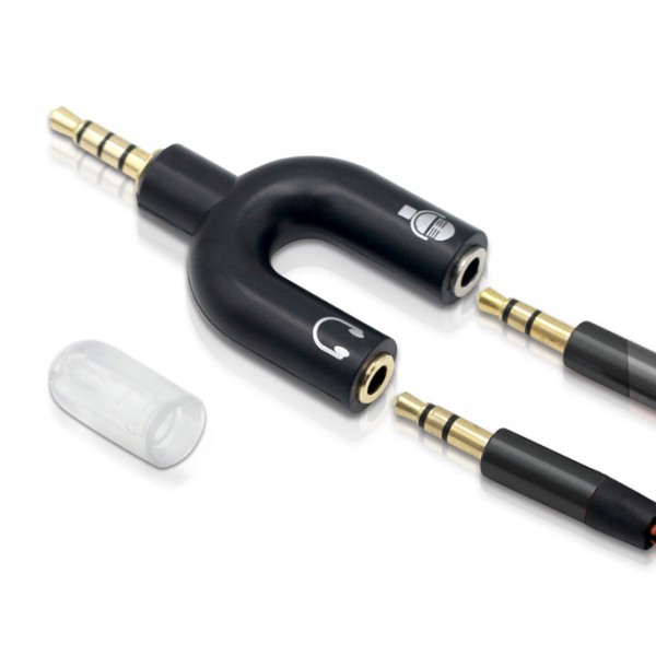 POWERTECH αντάπτορας 3.5mm σε 2x 3.5mm CAB-J043, μαύρο - Powertech