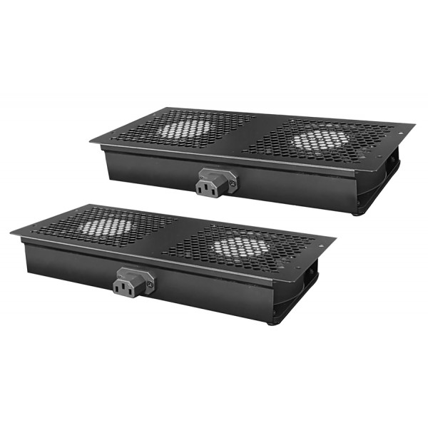 POWERTECH cooling fan για rack NETW-0009, 4x fans, 2x 29.5x13x4cm - Καμπίνες - Rack