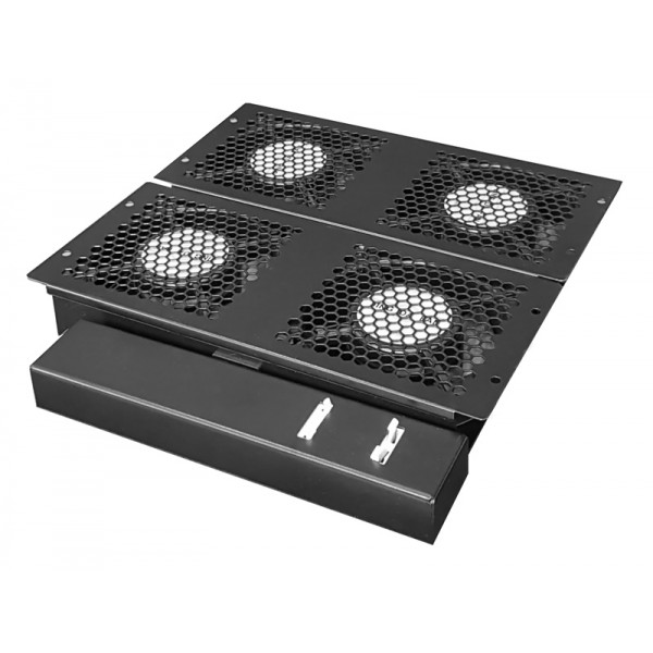 POWERTECH cooling fan με θερμοστάτη για rack NETW-0010, 29.5x31x4cm - Καμπίνες - Rack