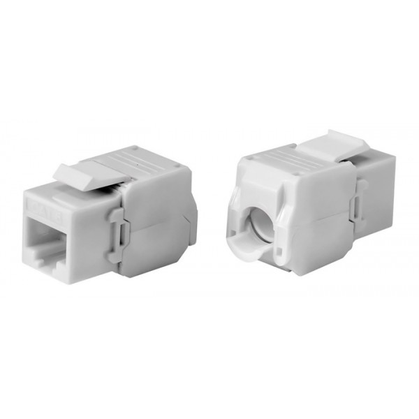 POWERTECH keystone module RJ45 female CAB-N150, Cat.6Α UTP 180°, λευκό - Powertech