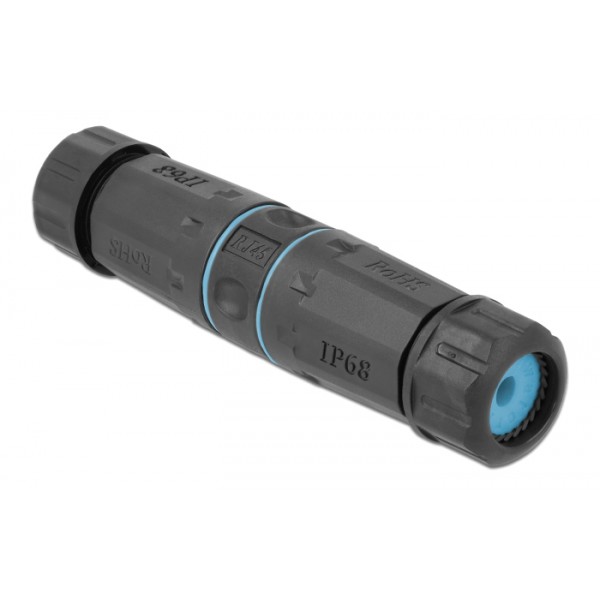 DELOCK αδιάβροχος αμφίδρομος σύνδεσμος RJ45 Cat.6A 86693, μπλε - Σύγκριση Προϊόντων