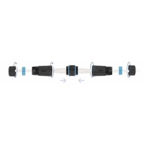 DELOCK αδιάβροχος αμφίδρομος σύνδεσμος RJ45 Cat.6A 86693, μπλε - Σύγκριση Προϊόντων