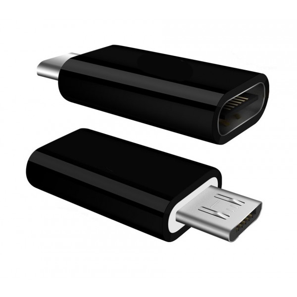 POWERTECH αντάπτορας Micro USB σε USB-C θηλυκό CAB-UC020, OTG, μαύρος - Powertech