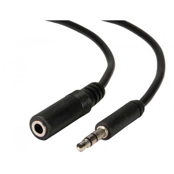 POWERTECH καλώδιο 3.5mm αρσενικό σε θηλυκό CAB-J009, 3m, μαύρο - Powertech