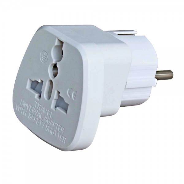 POWERTECH αντάπτορας PT-350 από german type σε universal, copper - Τροφοδοσία Ρεύματος