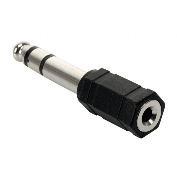 POWERTECH αντάπτορας stereo 6.35mm σε 3.5mm CAB-J018, μαύρος, 5τμχ - Powertech