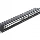 DELOCK keystone patch panel 43277, 19"/1U, 24 ports, μαύρο
