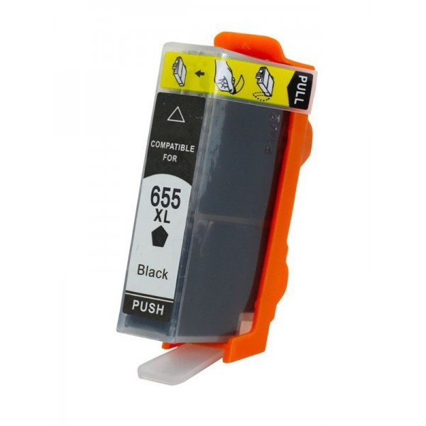Συμβατό Inkjet για HP, 655, 21.6ml, μαύρο - ink HP