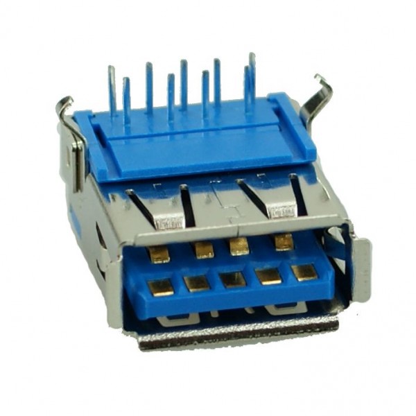 USB 3.0 Connector A TYPE (M, Solder), Silver - Connectors