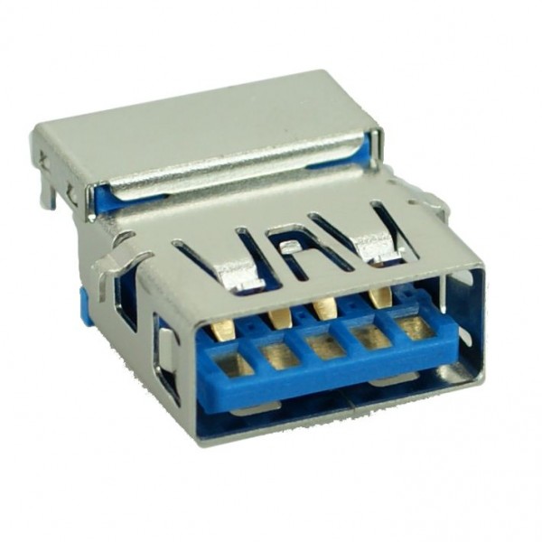 USB 3.0 Connector A TYPE, down, Silver - Connectors