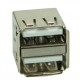USB 2.0 Connector Double, down, Silver/White