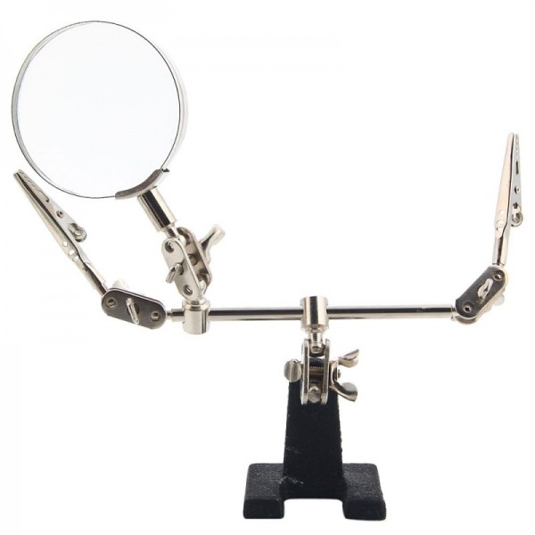 BEST Μεγεθυντικός Φακός BST-168Z, 5x zoom, με clips συγκράτησης - BEST