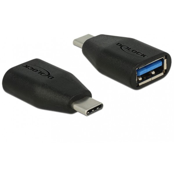 DELOCK αντάπτορας USB-C σε USB 3.1 θηλυκό 65519, 10Gbps, μαύρος - DeLock