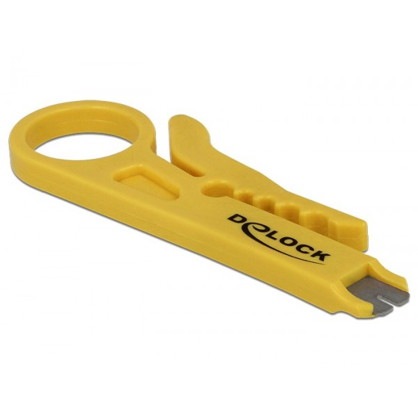 DELOCK Insertion Tool και Cable Stripper 18411, κίτρινο - DeLock