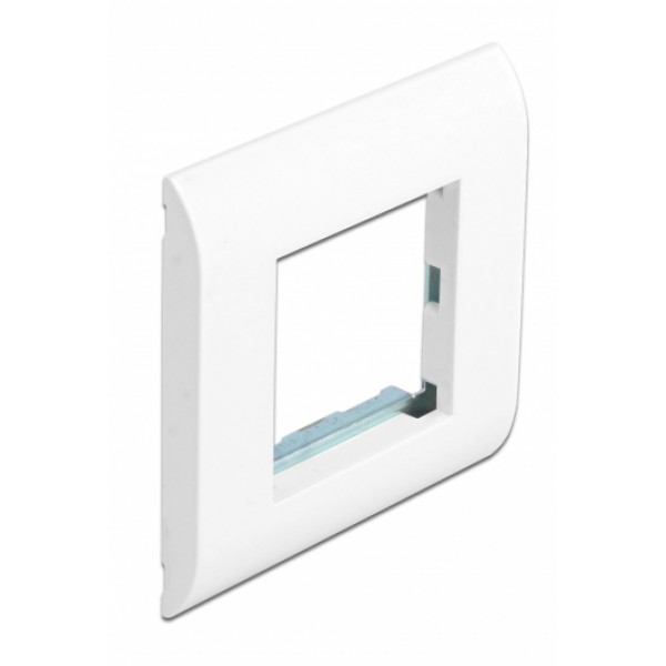 DELOCK module βάση πρίζας με frame Easy 45 81300, 80x80mm, λευκό - DeLock