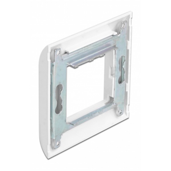 DELOCK module βάση πρίζας με frame Easy 45 81300, 80x80mm, λευκό - DeLock