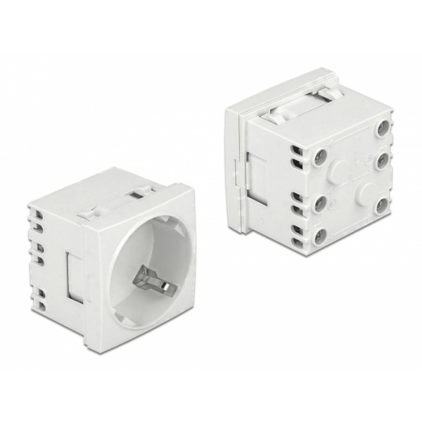 DELOCK module πρίζας ρεύματος Easy 45 81324, 45°, 45x45mm, 10τμχ - Ηλεκτρολογικός εξοπλισμός