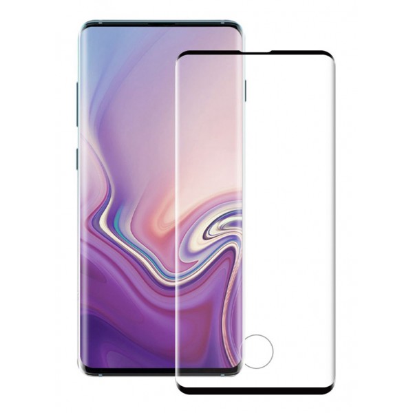 POWERTECH Tempered Glass 3D, half glue, curved, Samsung S10 Plus, μαύρο - Tempered Glass