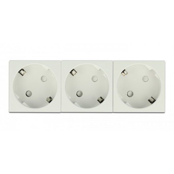 DELOCK τριπλό module πρίζας ρεύματος Easy 45 81323, 45°, 45x45mm, 5τμχ - Ηλεκτρολογικός εξοπλισμός