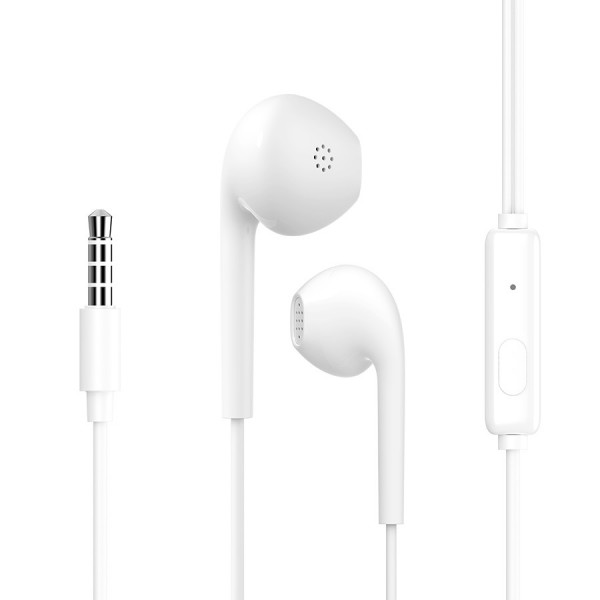 CELEBRAT earphones με μικρόφωνο G12, 3.5mm σύνδεση, Φ14.2mm, 1.2m, λευκό - CELEBRAT