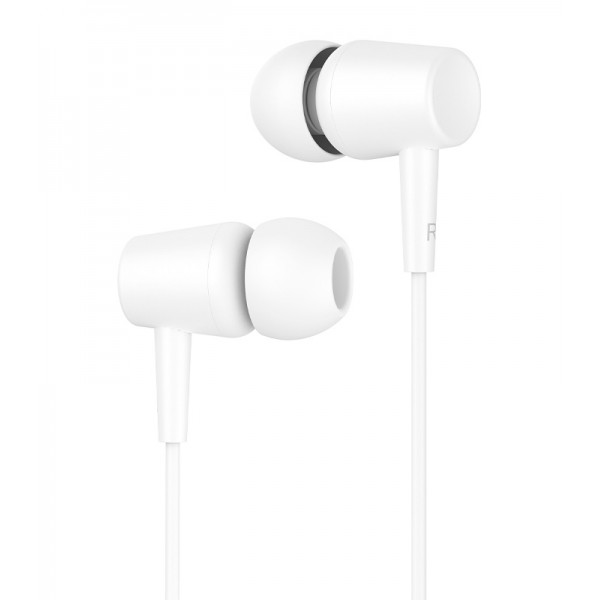CELEBRAT earphones με μικρόφωνο G13, 3.5mm σύνδεση, Φ10mm, 1.2m, λευκό - CELEBRAT