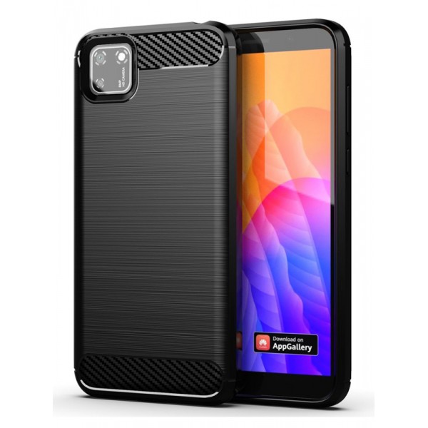 POWERTECH Θήκη Carbon Flex MOB-1523, Huawei Y5p, μαύρη - Powertech