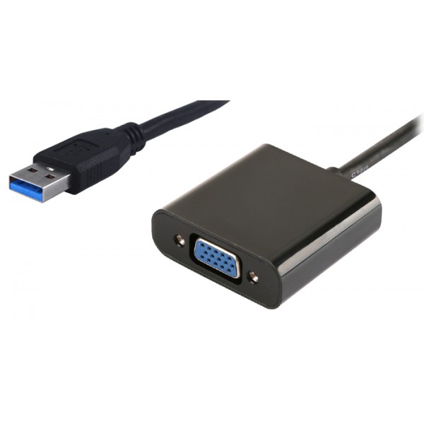 POWERTECH αντάπτορας USB 3.0 σε VGA PTH-021, Full HD, μαύρο - USB