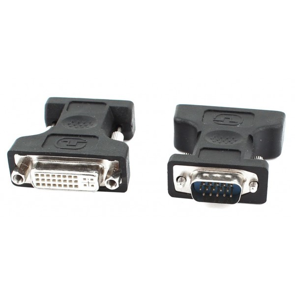 POWERTECH αντάπτορας VGA σε DVI 24+5 CAB-G016, συμβατό με 24+1, μαύρος - Περιφερειακά