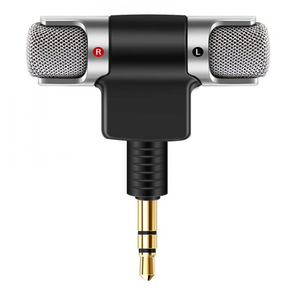 POWERTECH mini μικρόφωνο CAB-J041, stereo, 3.5mm - Powertech
