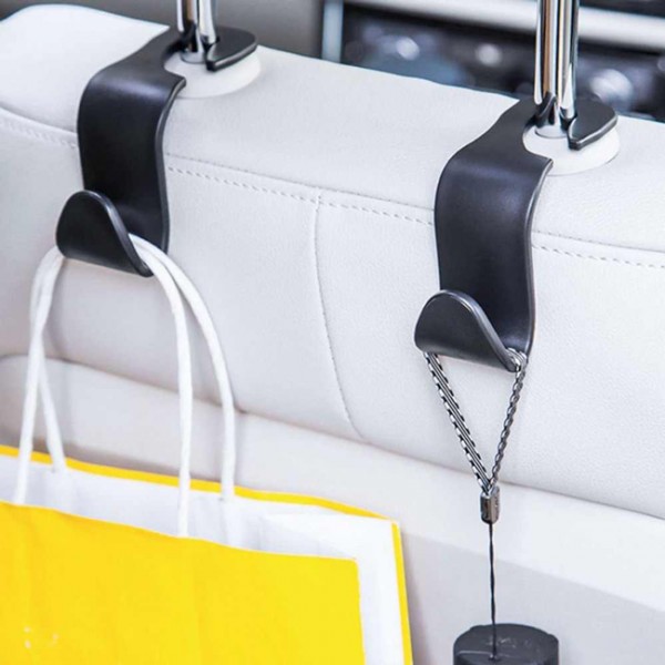 Κρεμάστρα αυτοκινήτου CAR-0007 για το προσκέφαλο, μαύρη, 2τμχ - UNBRANDED