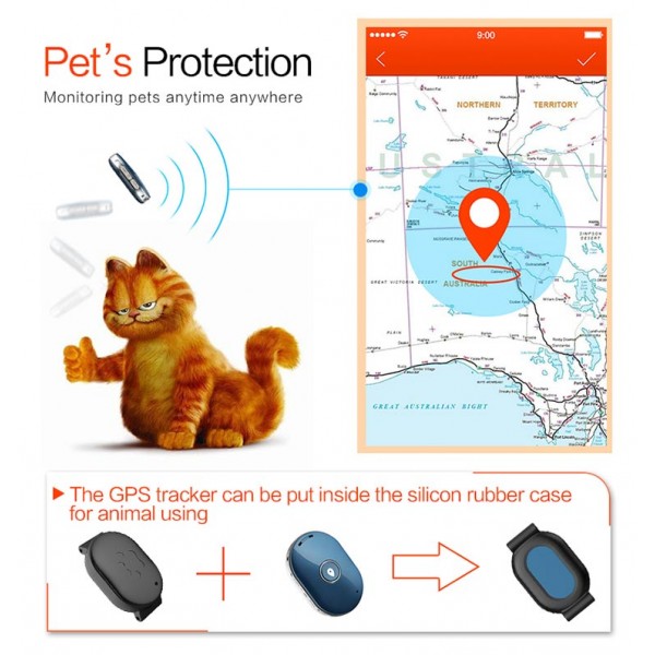 Mini GPS Eντοπισμού Θέσης Q60, 400mAh, Αδιάβροχο, Black