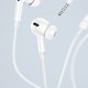 USAMS earphones με μικρόφωνο EP-41, 3.5mm σύνδεση, Φ10mm, 1.2m, λευκά