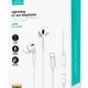 USAMS earphones με μικρόφωνο EP-41, Lightning, Φ10mm, 1.2m, λευκά