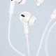 USAMS earphones με μικρόφωνο EP-41, Lightning, Φ10mm, 1.2m, λευκά