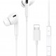 USAMS earphones με μικρόφωνο EP-41, Lightning, Φ10mm, 1.2m, λευκά