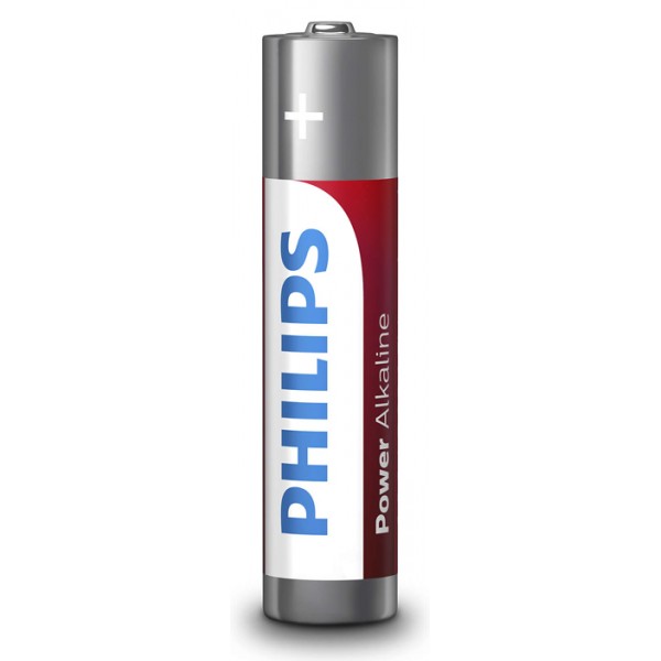 PHILIPS Power αλκαλικές μπαταρίες LR03P4B/5, AAA LR03 1.5V, 4τμχ - Philips