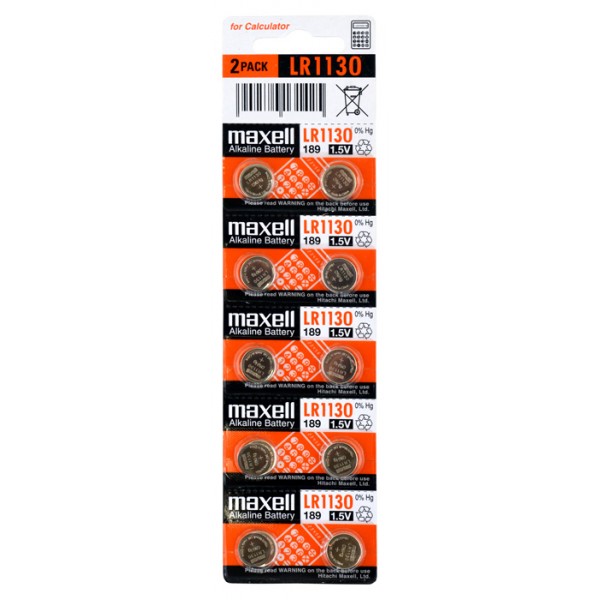 MAXELL αλκαλικές μπαταρίες LR1130, 1.5V, 10τμχ - Σύγκριση Προϊόντων