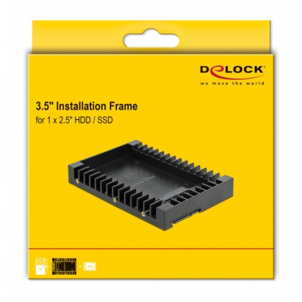 DELOCK tray 3.5" για 2.5" HDD/SSD 18364, 6Gbps, μαύρο