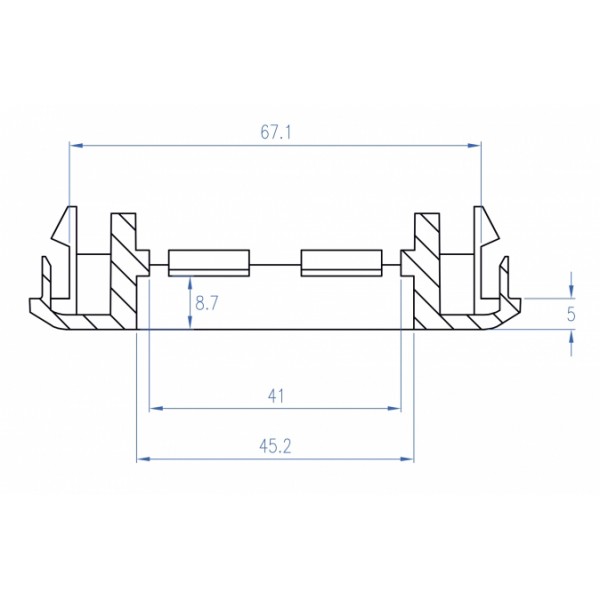 DELOCK module βάση πρίζας Easy 45 81316, 130 x 80 mm, λευκό