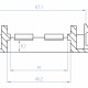 DELOCK module βάση πρίζας Easy 45 81317, 175x80mm, λευκό