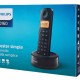 PHILIPS ασύρματο τηλέφωνο D1601B/34, με ελληνικό μενού, μαύρο