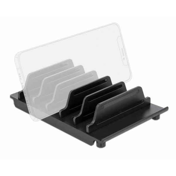 DELOCK βάση κινητών & tablet 18366, έως 6 συσκευές, μαύρη - DeLock