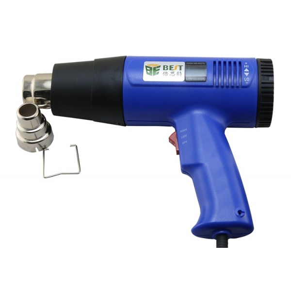 BEST Πιστόλι θερμού αέρα BST-8016D, LCD, 1600W, μπλε - BEST